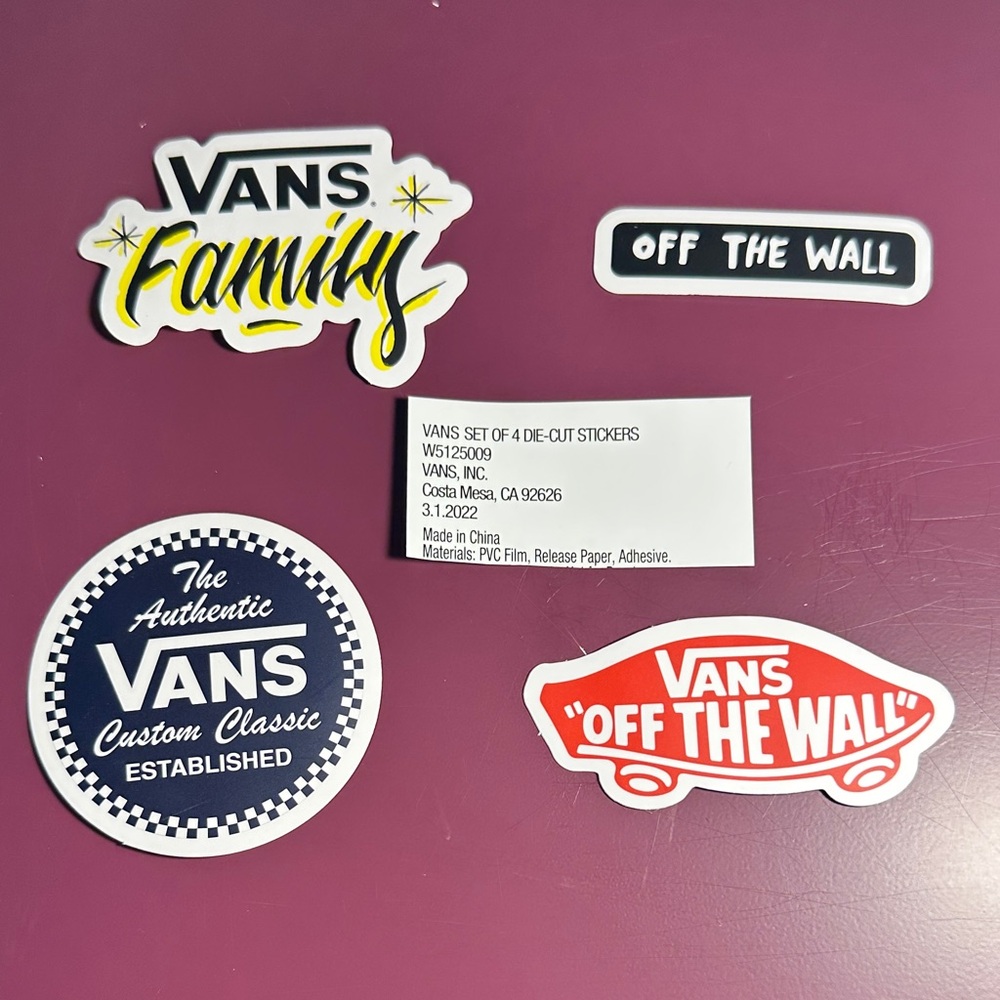 Vans Stickers 4 pack